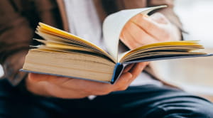 Man reading a book